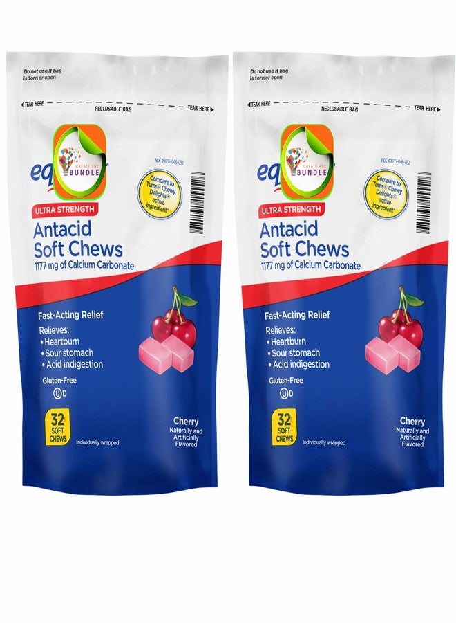Create and Bundle Equate Ultra Strength Antacid Soft Chews, Cherry, Vegan Chewable Gummies, No Gelatine + Create Sticker - Image 1